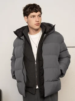 Куртка пуховик зимний теплый короткий оверсайз577360359