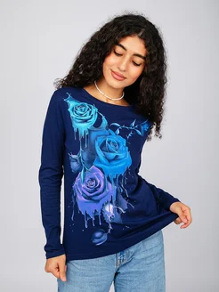 Лонгслив с длинными рукавами хлопок